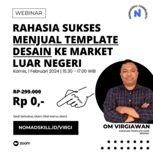 Rekaman webinar: Rahasia sukses menjual template desain ke market luar negeri